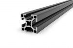 Aluminum profile 30x30 groove 8 B-type black